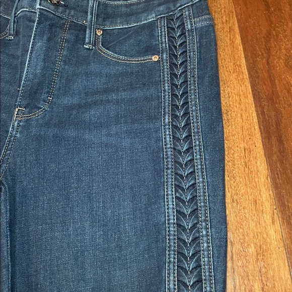 High Rise Skinny Jeans with Braided Sides - Picture 2 of 9